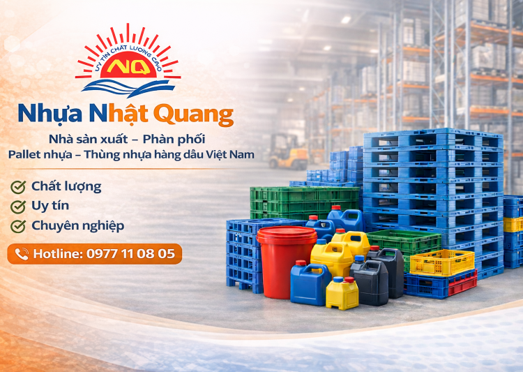 Pallet nhựa chịu lực - chịu tải giá rẻ Nhật Quang
